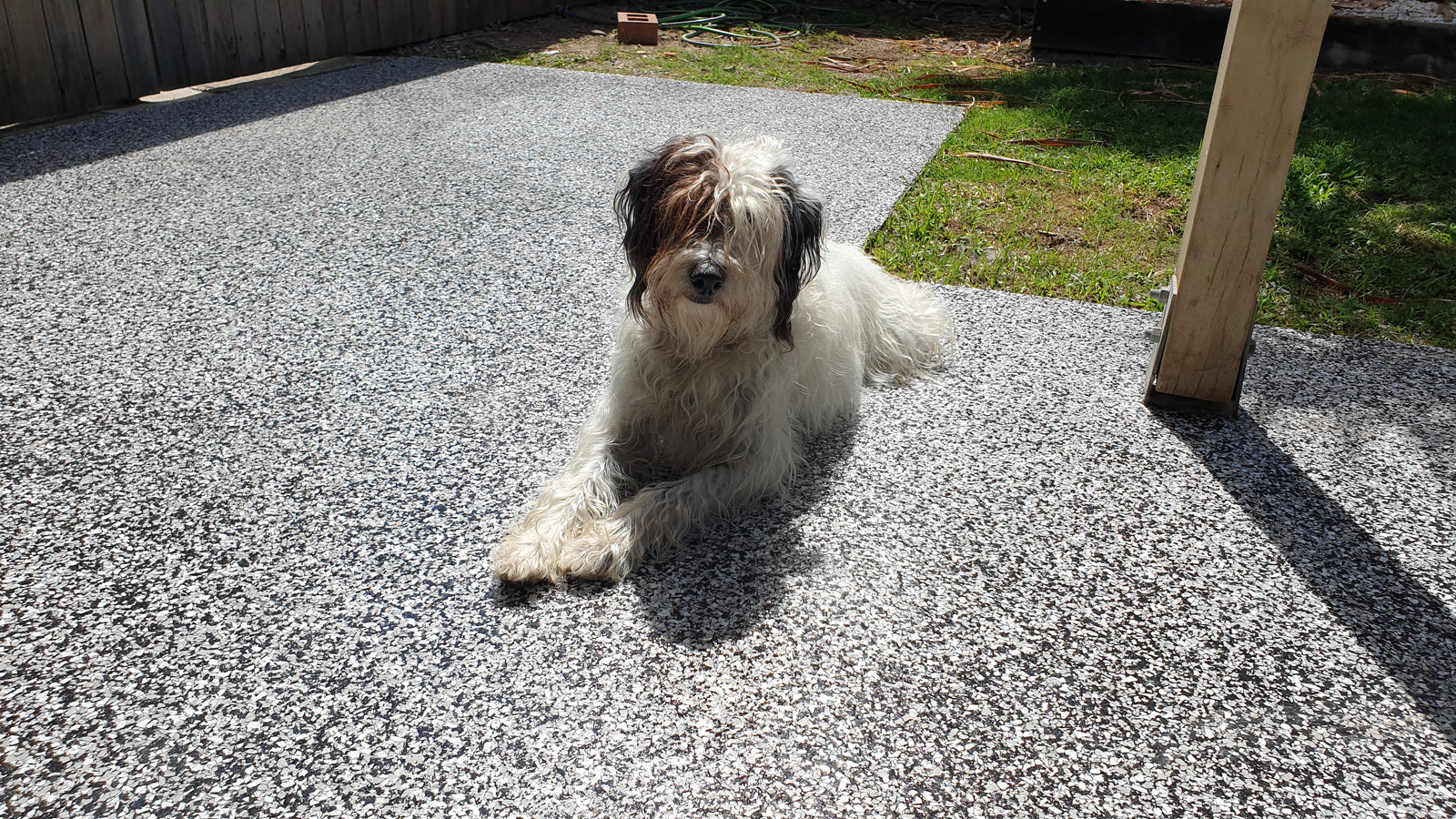 epoxy flake flooring patio
