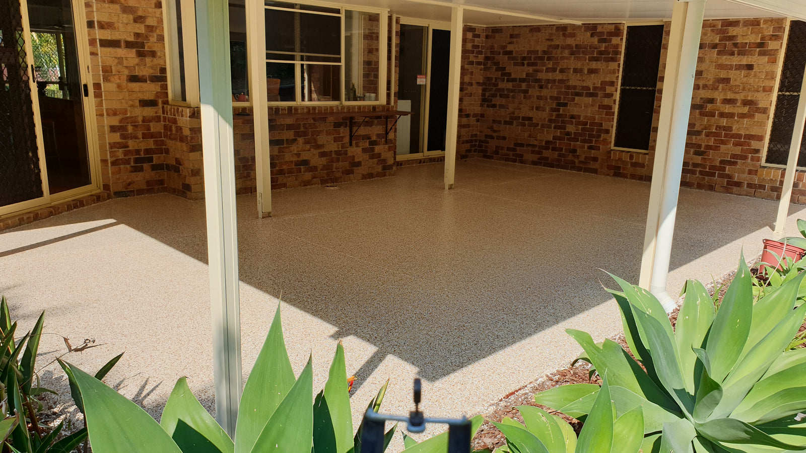 epoxy flake flooring patio